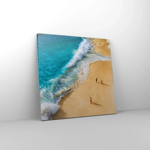 Schilderen op canvas - En dan de zon, het strand… - 60x60 cm