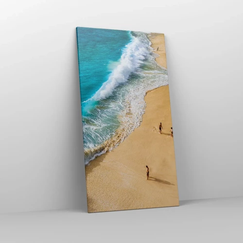 Schilderen op canvas - En dan de zon, het strand… - 65x120 cm