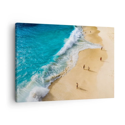Schilderen op canvas - En dan de zon, het strand… - 70x50 cm