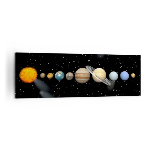 Schilderen op canvas - En de planeten razen, razen...  - 160x50 cm