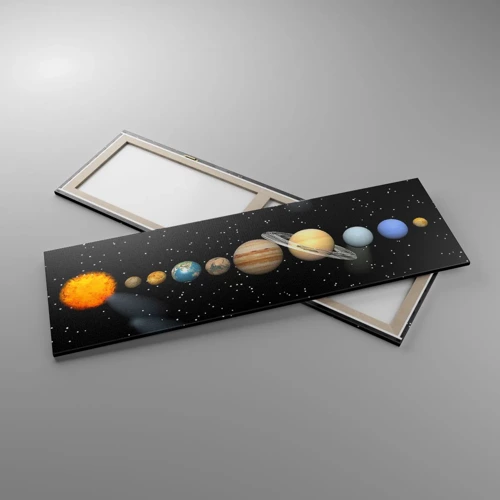 Schilderen op canvas - En de planeten razen, razen...  - 160x50 cm