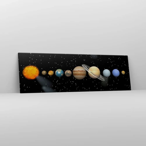 Schilderen op canvas - En de planeten razen, razen...  - 160x50 cm