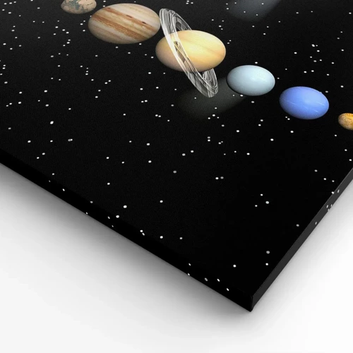 Schilderen op canvas - En de planeten razen, razen...  - 160x50 cm