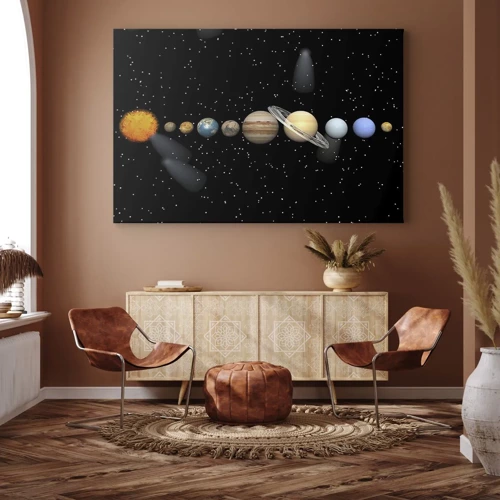 Schilderen op canvas - En de planeten razen, razen...  - 70x50 cm