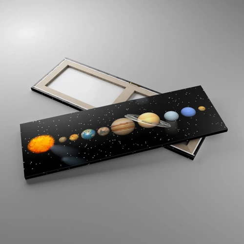 Schilderen op canvas - En de planeten razen, razen...  - 90x30 cm