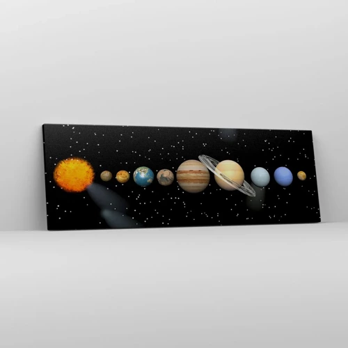 Schilderen op canvas - En de planeten razen, razen...  - 90x30 cm