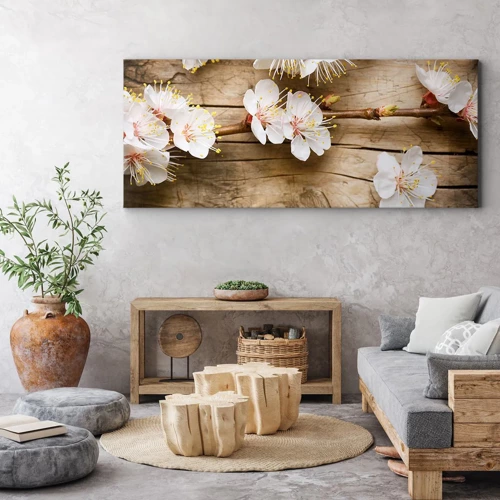 Schilderen op canvas - En het was lente - 100x40 cm