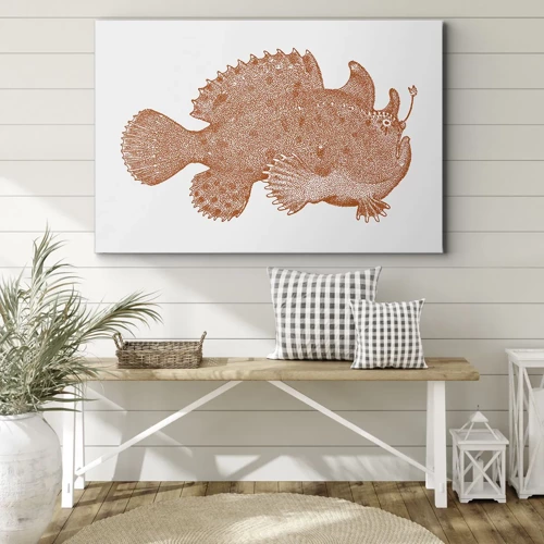 Schilderen op canvas - En toch een vis - 70x50 cm