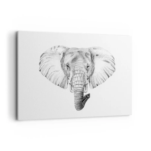 Schilderen op canvas - "Er was een olifant, zo groot als - een olifant" - 100x70 cm