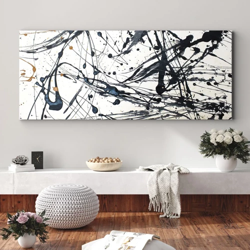 Schilderen op canvas - Expressionistische abstractie - 100x40 cm