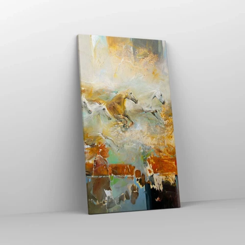 Schilderen op canvas - Galopperen door het licht - 45x80 cm