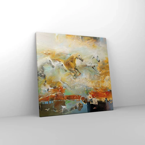 Schilderen op canvas - Galopperen door het licht - 50x50 cm