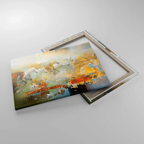 Schilderen op canvas - Galopperen door het licht - 70x50 cm