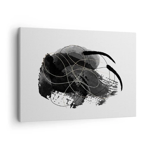 Schilderen op canvas - Gemaakt uit zwart - 70x50 cm