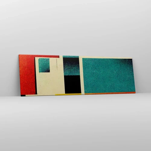 Schilderen op canvas - Geometrische abstractie – goede energie - 160x50 cm