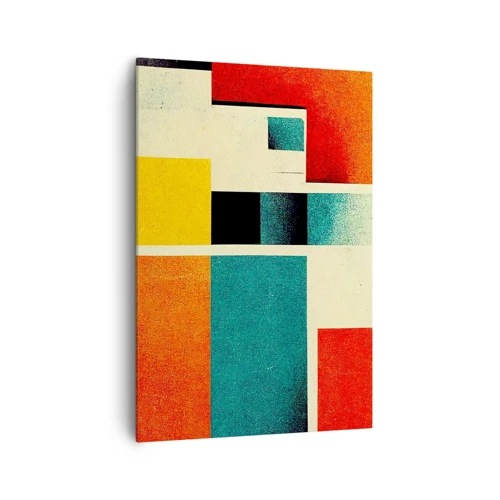 Schilderen op canvas - Geometrische abstractie – goede energie - 70x100 cm