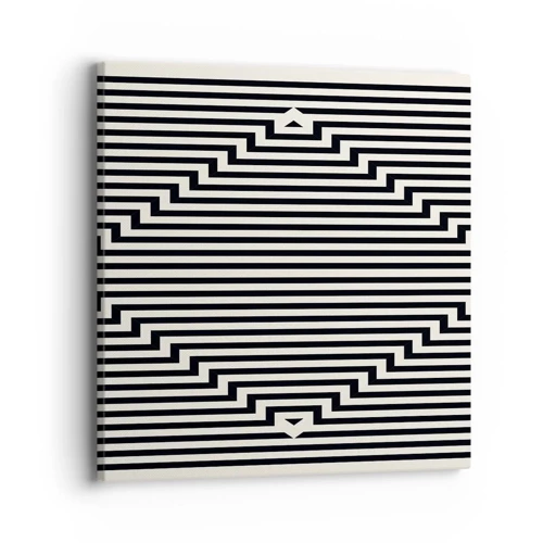 Schilderen op canvas - Geometrische illusie - 40x40 cm