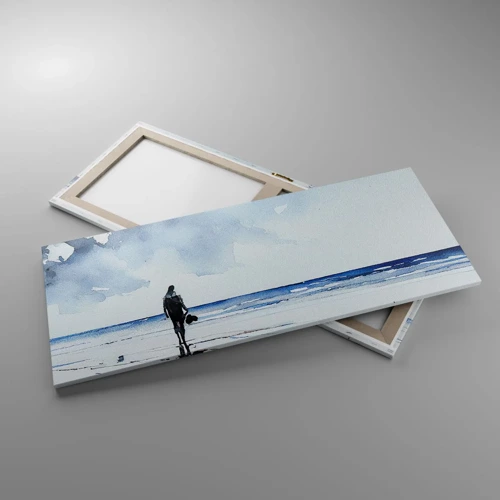 Schilderen op canvas - Gesprek met de zee - 120x50 cm