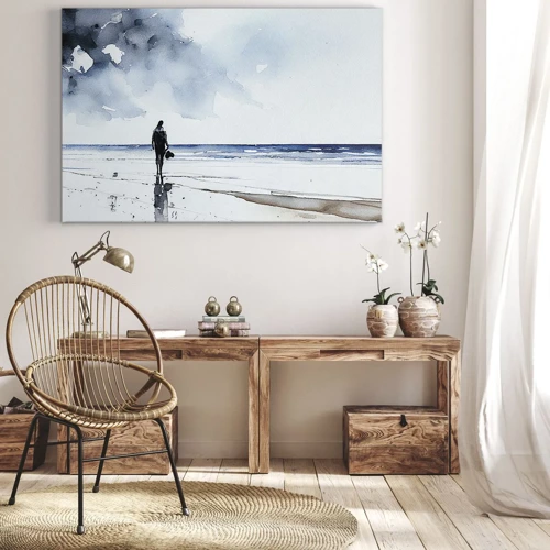 Schilderen op canvas - Gesprek met de zee - 120x80 cm