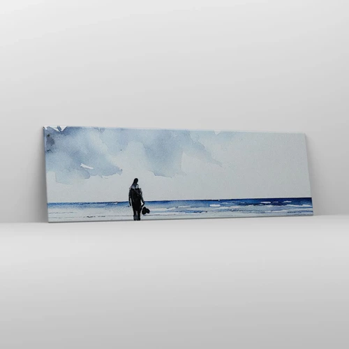 Schilderen op canvas - Gesprek met de zee - 160x50 cm