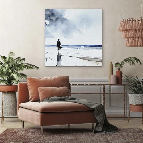 Schilderen op canvas - Gesprek met de zee - 50x50 cm