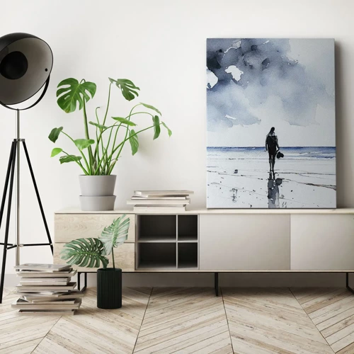 Schilderen op canvas - Gesprek met de zee - 50x70 cm