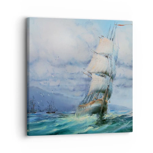 Schilderen op canvas - Goede wind - 30x30 cm