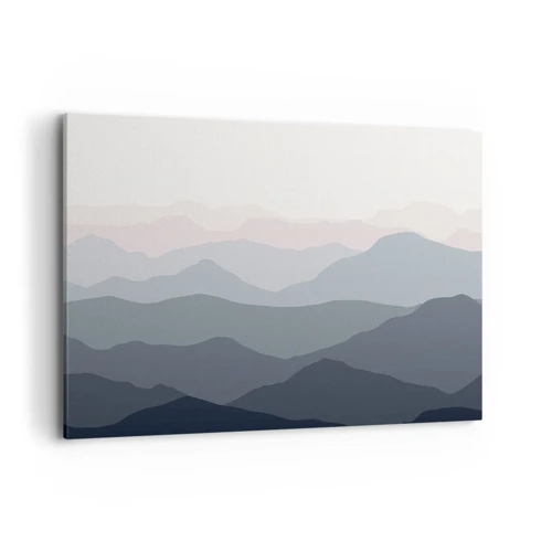 Schilderen op canvas - Golven van de bergen - 100x70 cm
