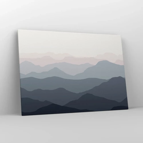 Schilderen op canvas - Golven van de bergen - 100x70 cm