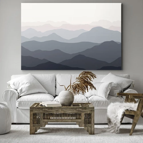 Schilderen op canvas - Golven van de bergen - 70x50 cm