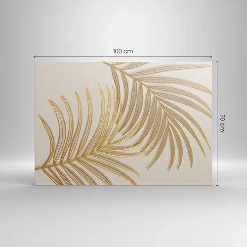 Schilderen op canvas - Gouden Palm! - 100x70 cm