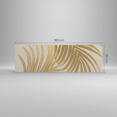 Schilderen op canvas - Gouden Palm! - 160x50 cm