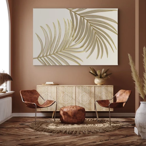 Schilderen op canvas - Gouden Palm! - 70x50 cm