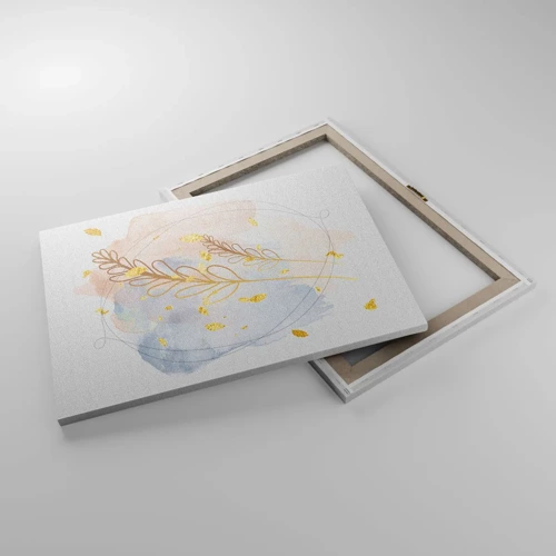 Schilderen op canvas - Gouden explosie - 70x50 cm