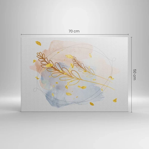 Schilderen op canvas - Gouden explosie - 70x50 cm