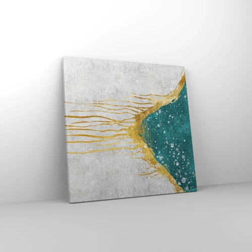 Schilderen op canvas - Gouden vloed - 40x40 cm