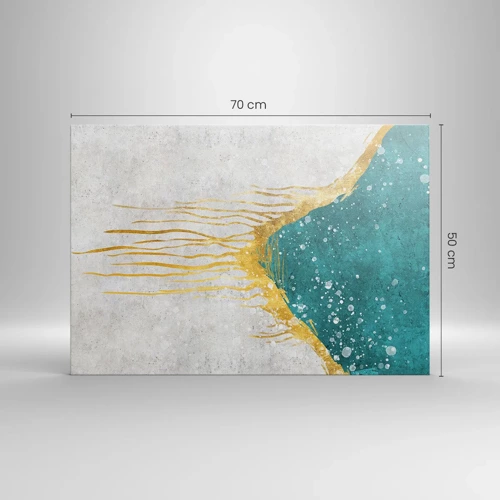 Schilderen op canvas - Gouden vloed - 70x50 cm