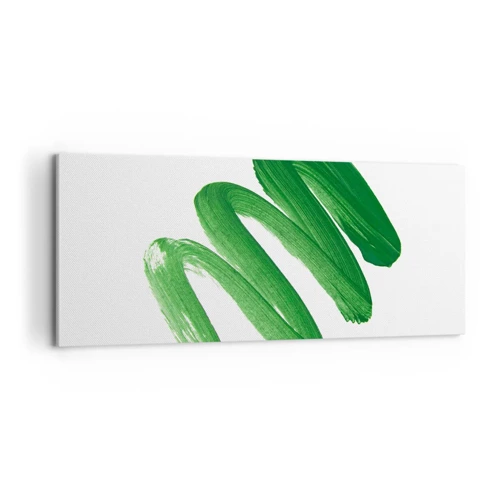 Schilderen op canvas - Groene grap - 100x40 cm