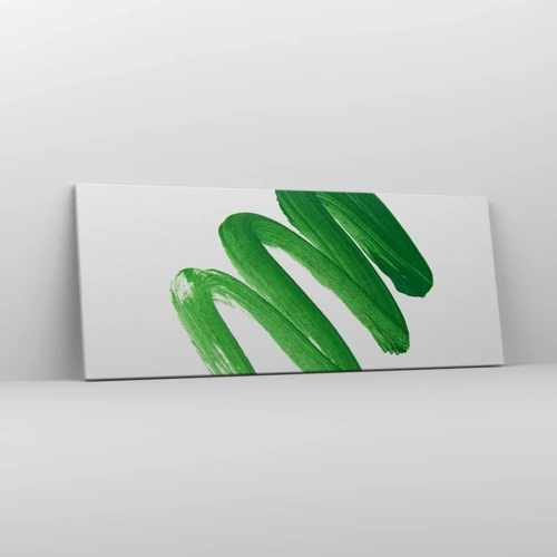 Schilderen op canvas - Groene grap - 100x40 cm