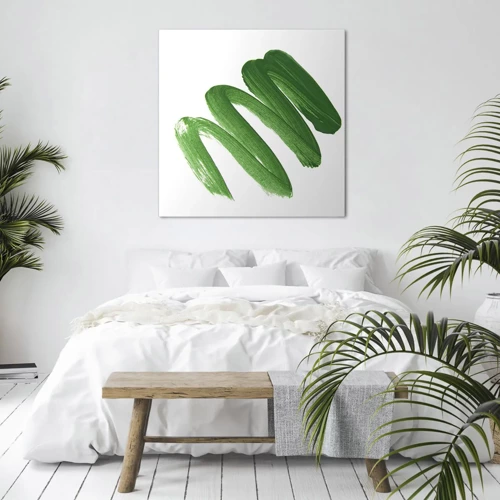 Schilderen op canvas - Groene grap - 30x30 cm