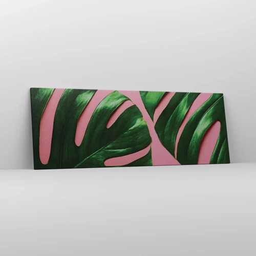 Schilderen op canvas - Groene rendez-vous - 140x50 cm