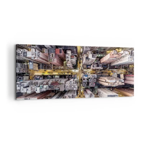 Schilderen op canvas - Groeten uit Hong Kong - 100x40 cm