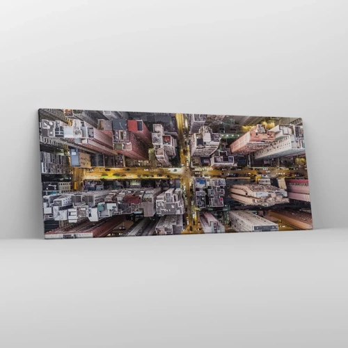 Schilderen op canvas - Groeten uit Hong Kong - 120x50 cm