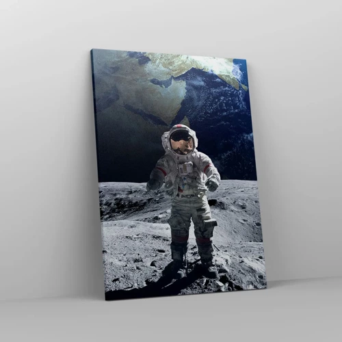 Schilderen op canvas - Groetjes van de maan - 50x70 cm