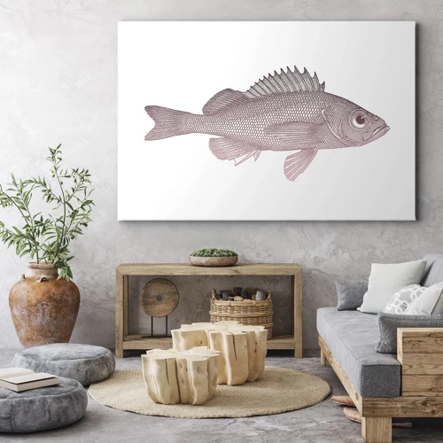 Schilderen op canvas - Grote ogen vis - 70x50 cm