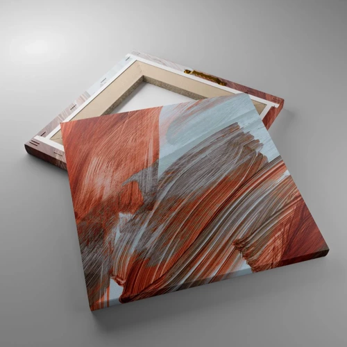 Schilderen op canvas - Herfst en winderige abstractie - 30x30 cm