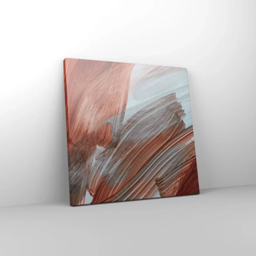 Schilderen op canvas - Herfst en winderige abstractie - 30x30 cm