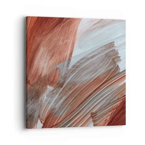 Schilderen op canvas - Herfst en winderige abstractie - 40x40 cm