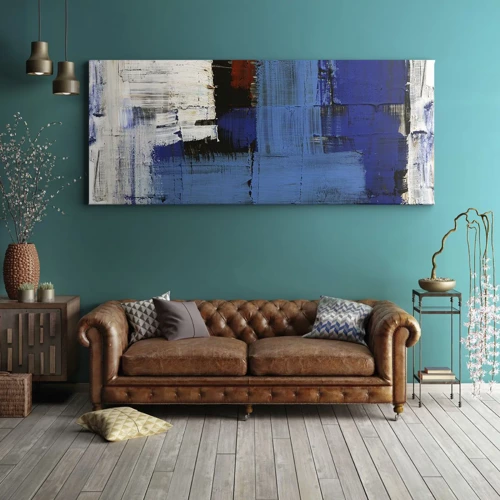 Schilderen op canvas - Het geheim van blauw - 160x50 cm