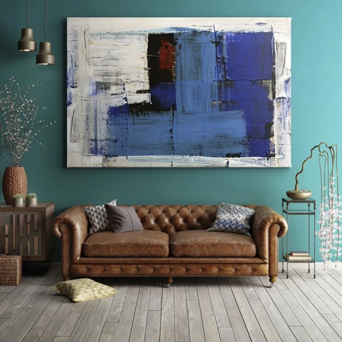 Schilderen op canvas - Het geheim van blauw - 70x50 cm